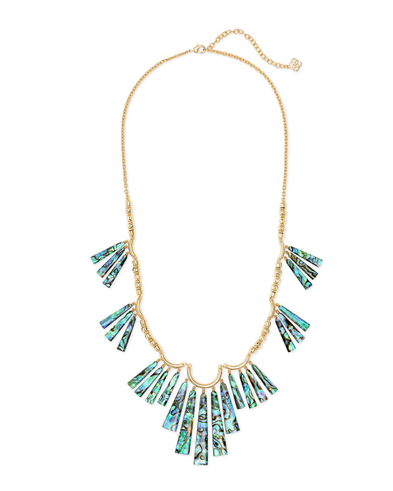 Layton Gold Statement Necklace in Abalone Shell image number 2